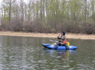 Nick with a trout on at Muir Lake