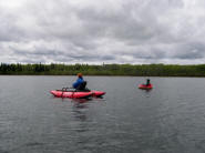 Team Red catching another one in the Team Red vs. Team Blue Competition @ Chain Lake